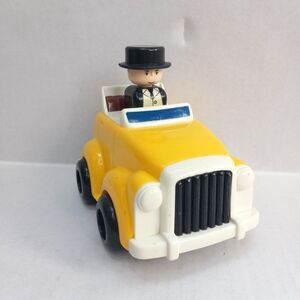 Vintage Tomy Thomas and Friends Sir Topham Push N Go Car-1997-Yellow-6568-Works